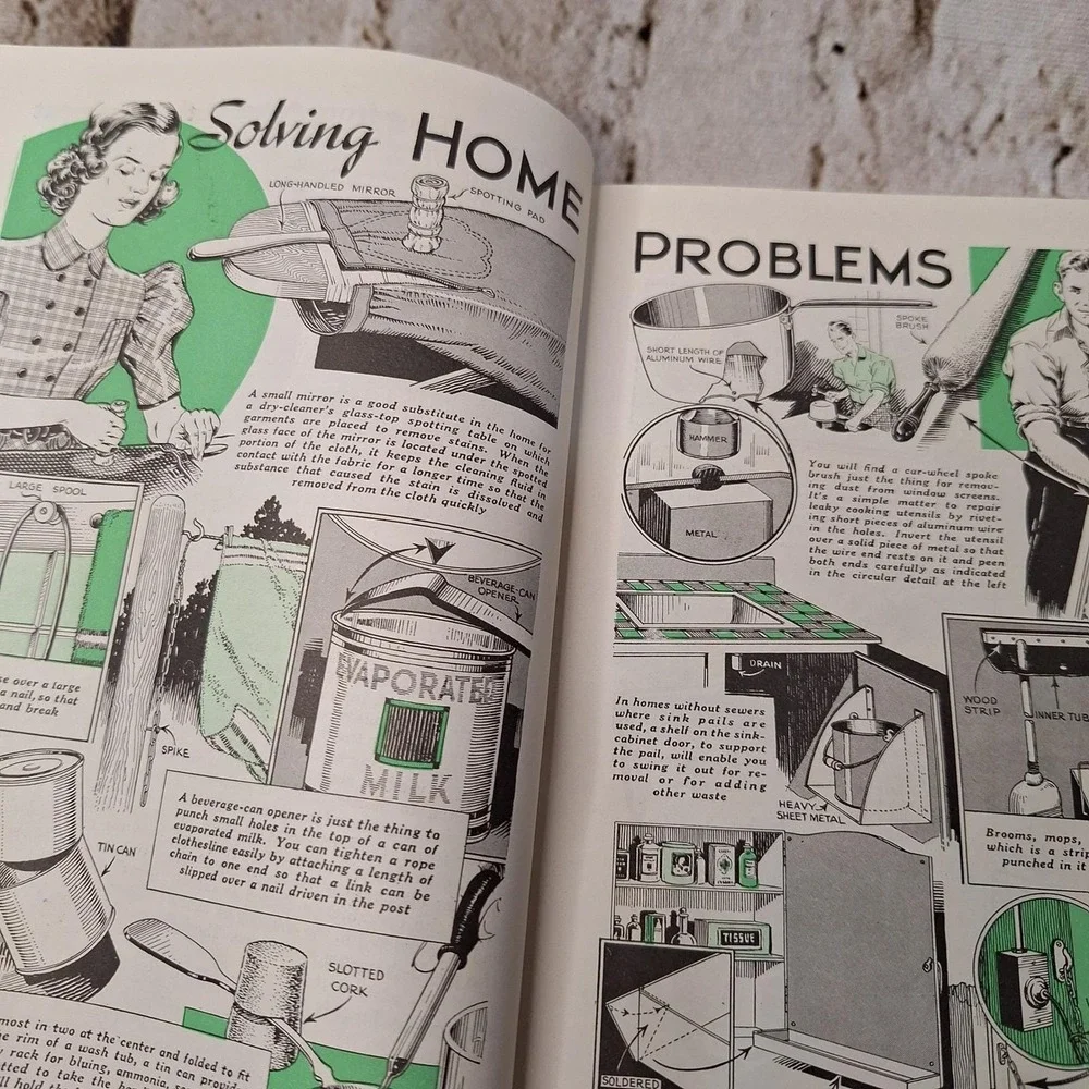 Vintage 1942 Popular Mechanics Home Kinks DIY Handyman Guide Magazine Booklet